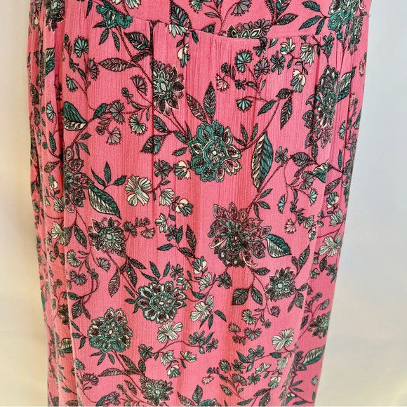 J Jill Dreamscape Border Print Maxi Dress Pink Floral Sleeveless Size Small - Picture 11 of 16